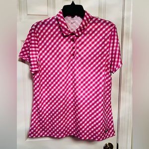 Nike Dri Fit women’s Victory Print Shirt Polo Short Sleeve Golf size large